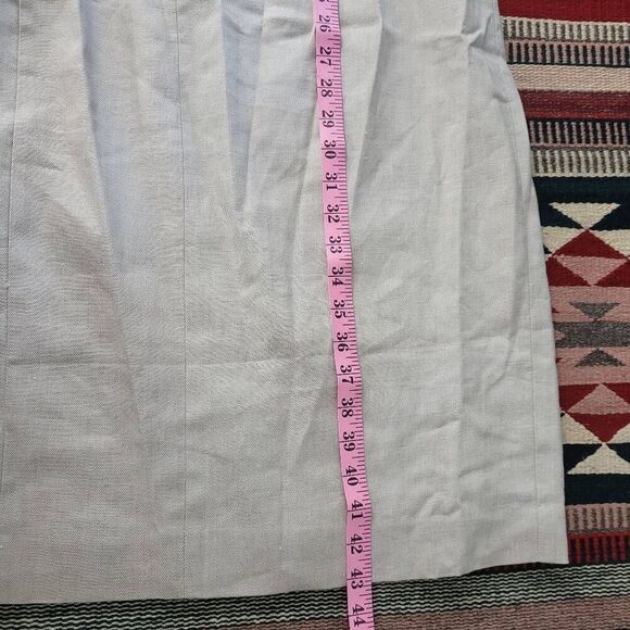 NWT J. Crew Peplum Stretch Linen Blend Sheath Dress Sz 14 Flax Oatmeal Office - Picture 12 of 12